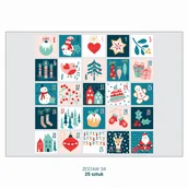 Kalendarze - NAKLEJKI SAMOPRZYLEPNE świąteczne adwentowy kalendarz 09 274szt - miniaturka - grafika 1