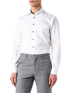 Seidensticker Męska koszula biznesowa bez prasowania z prostym krojem, krój Regular Fit, długi rękaw, kołnierz, kieszeń na klatce piersiowej, 100% bawełna, biały (biały 01), 47 - Koszule męskie - miniaturka - grafika 1