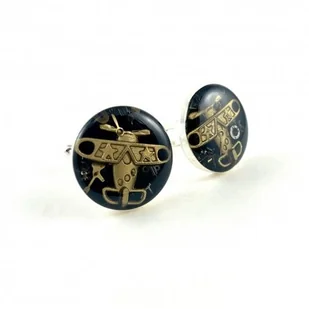 SPINKI - Aviator golden (black) - Spinki do mankietów i krawatów - miniaturka - grafika 1