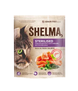 Bezzbożowa sucha karma dla kotów sterylizowanych z łososiem Shelma 1,4 kg - Sucha karma dla kotów - miniaturka - grafika 1