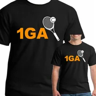 Koszulki męskie - Koszulka Męska Iga Swiatek Tenis Xxl 3092 Czarna - miniaturka - grafika 1