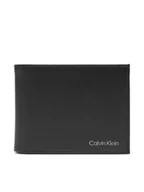 Portfele - Calvin Klein Portfel męski Ck Smooth Billfold W/ Coin Walle LV04D1105G Czarny - miniaturka - grafika 1