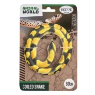 Figurki dla dzieci - Wąż gumowy pyton siatkowy żółty 60cm Beppe - miniaturka - grafika 1