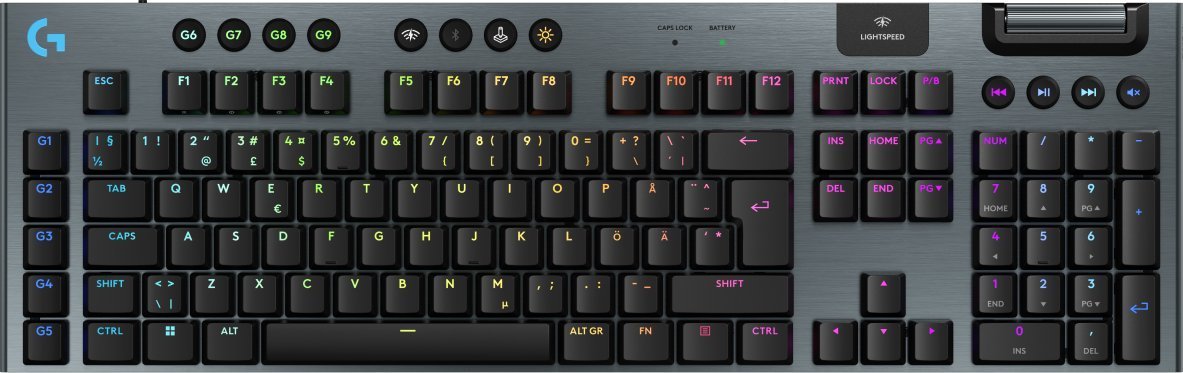 Logitech G G915 X LIGHTSPEED USB + RF Wireless QWERTY skandynawski Czarny 920-012674