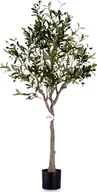 Sztuczne kwiaty - Ibergarden Sztuczne drzewko oliwne w doniczce GRON, 130 cm - miniaturka - grafika 1