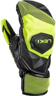 Rękawice narciarskie - LEKI RĘKAWICE WCR Venom SL 3D MITT black-ice lemon 7.5 - miniaturka - grafika 1