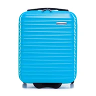 Walizki - Walizka kabinowa z ABS-u z żebrowaniem niebieska - miniaturka - grafika 1