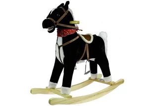 Import LEANToys KOŃ NA BIEGUNACH CZARNO-BIAŁY 2250 - Zabawki na biegunach - miniaturka - grafika 1