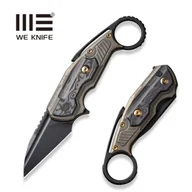 Noże - Nóż składany WeKnife Yardbird Bronze Titanium/Rose Carbon Fiber, Black Stonewashed CPM 20CV by Maciej Torbé (WE22021-2) - miniaturka - grafika 1
