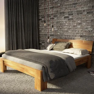 TARTAK MEBLE Łóżko MONTANA TARTAK MEBLE drewniane Rozmiar 140x200 Wybarwienie Dąb olej PS2599_65827 - Łóżka - miniaturka - grafika 1