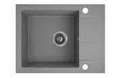 Zlewozmywaki - Kuchinox Zlewozmywak Granitowy Z Syfonem Szary SBS_513Y - miniaturka - grafika 1