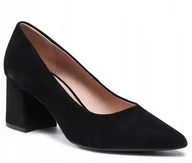 Czółenka - GEOX DAMSKIE CZÓŁENKA SKÓRZANE CZARNE 36 Ż3W - miniaturka - grafika 1