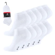 Skarpetki męskie - Stopki bawełniane UNISEX sportowe 5 par 39-42 Krótkie skarpetki białe - miniaturka - grafika 1