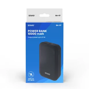 SAVIO BA-07 POWERBANK 10000 mAh, czarny - Powerbanki - miniaturka - grafika 1