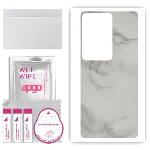 folia naklejka skórka strukturalna na TYŁ do Vivo T3 5G - Marmur Szary - apgo SKINS