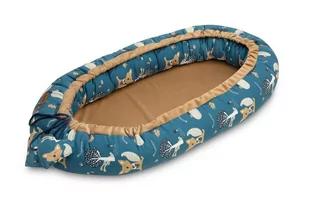 KOKON VELVET MISIE KARMELOWY 80x45 - Kokony niemowlęce - miniaturka - grafika 1