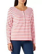 Swetry damskie - Armor Lux Damski sweter Marinière Col Tunisien Ml, biały/czerwony, XL - miniaturka - grafika 1