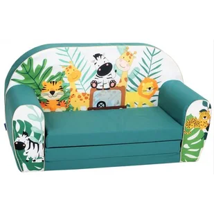 DELSIT- SOFA, KANAPA ROZKŁADANA , SOFKA DLA DZIECKA Z PIANKI, DT2-22024 SAFARI - Krzesełka i taborety dla dzieci - miniaturka - grafika 1