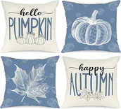 Poszewki na poduszki - POSZEWKI 40x40cm JESIENNE DYNIA HALLOWEEN ELEGANCKIE DEKORACYJNE NA JAŚKI - miniaturka - grafika 1