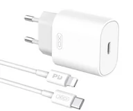 Powerbanki - XO ładowarka sieciowa L91 PD 25W 1x USB-C biała + kabel USB-C - Lightning 8_2279672 - miniaturka - grafika 1