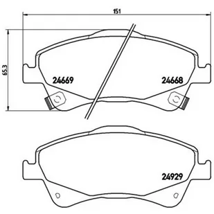 Klocki hamulcowe - komplet BREMBO P 83 109X - Klocki hamulcowe - miniaturka - grafika 1