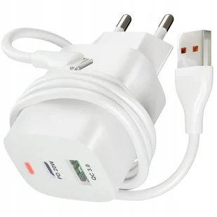 ZESTAW SZYBKA Ładowarka USB TYP-C 3A 20W 3000mA KOSTKA + KABEL do iPhone - Ładowarki do telefonów - miniaturka - grafika 1