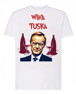 Koszulka T-Shirt męski ŚMIESZNY WINA TUSKA IDEALNY PREZENT r.L - Koszulki męskie - miniaturka - grafika 1