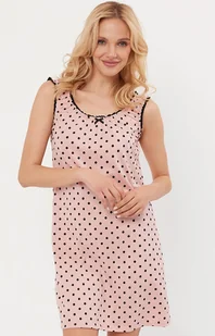 Damska koszula nocna na szerokie ramiączka Margo, Kolor różowo-czarny, Rozmiar S, Italian Fashion - Primodo.com - Piżamy damskie - miniaturka - grafika 1
