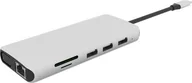 Stacje dokujące i replikatory portów - Stacja/replikator eStuff USB-C 12w1 ES623009 - miniaturka - grafika 1