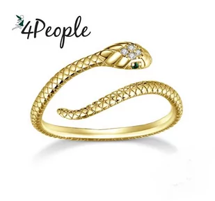 Pierścionek Damski Srebrny 925 Żmijka Srebro Żmija - Pierścionki - miniaturka - grafika 1