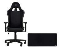 Fotele gamingowe - SMX Fotel gamingowy Deriba + Speed Mouse Mat XL Black - miniaturka - grafika 1
