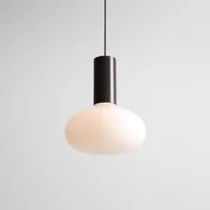 Lampy sufitowe - Lampa wisząca Flo Mokka 26 w brązie – mleczne szkło i elegancka forma - miniaturka - grafika 1