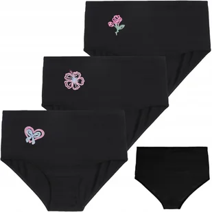 3x Czarne FIGI MAJTKI DAMSKIE z Wysokim Stanem Bawełniane MORAJ r. 2XL - Majtki damskie - miniaturka - grafika 1