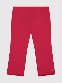 Spodnie i spodenki dla dziewczynek - Benetton United Colors Of Legginsy 3MT1I0820 Różowy Slim Fit - grafika 1