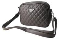 Torebki damskie - Torebka Damska, Pikowana Szara Mała Listonoszka Na Ramię, Kuferek Damski - miniaturka - grafika 1