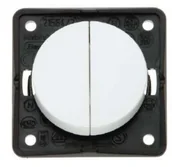 Wyłączniki światła i elektryczne - Berker Integro Łącznik wieloklawiszowy przyciskowy, seryjny, biały, połysk - miniaturka - grafika 1