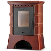 Piece i kotły grzewcze - FLAMA Piec kominek kaflowy wolnostojący koza ATOL 10 kW honey - miniaturka - grafika 1