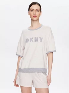 DKNY Piżama YI3919259 Beżowy Regular Fit - Piżamy damskie - miniaturka - grafika 1