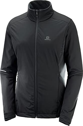 Salomon damska kurtka sportowa, Agile Warm JKT W, poliester, czarny, rozmiar XL, LC1157200