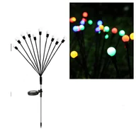 Lampy ogrodowe - Zestaw 4 zewnętrznych lampek solarnych, 10 diod LED, wodoodporność IP65, idealne do ogrodu, na patio, do krzewów i dekoracji (wielokolorowe) - miniaturka - grafika 1