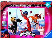 Puzzle - Ravensburger Puzzle 100 Miraculum. Biedronka i Czarny Kot - - miniaturka - grafika 1