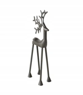 FIGURKA RENIFER 37,5cm metalowa czarna matowa jeleń dekoracyjna - Figurki dekoracyjne - miniaturka - grafika 1