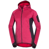 Bluzy sportowe damskie - Bluza damska Northfinder Coleen Rozmiar: M / Kolor: czerwony/czarny - miniaturka - grafika 1