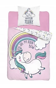 Pościel Brokatowa Jednorożec 140 x 200 cm Unicorn - Pościel dla dzieci - miniaturka - grafika 1