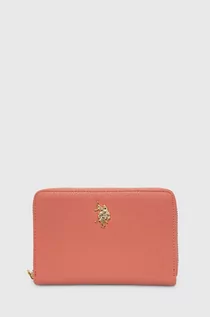 Portfele - U.S. Polo Assn. portfel damski kolor różowy - grafika 1