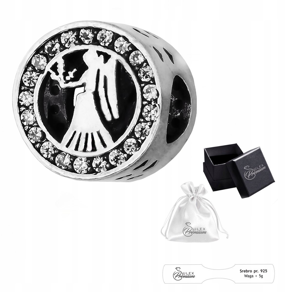 Charms srebro pr. 925 Element do Bransolet Modułowych Znak Zodiaku Panna