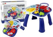 Zabawki interaktywne dla dzieci - Stolik Edukacyjny 2w1 Zwierzęta Morskie Pianinko Zegar Kosz Piłki - miniaturka - grafika 1