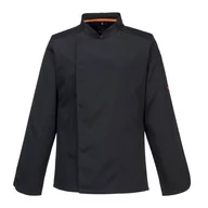 Odzież robocza - Bluza kucharska MeshAir Pro L/S PORTWEST Czarny M - miniaturka - grafika 1