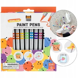 Dwustronne Markery Permanentne Tiger Tribe 8 szt. - Przybory szkolne - miniaturka - grafika 1