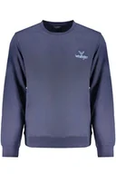 Bluzy męskie - NIEBIESKA BLUZA MĘSKA BEZ ZAMKA WRANGLER - miniaturka - grafika 1